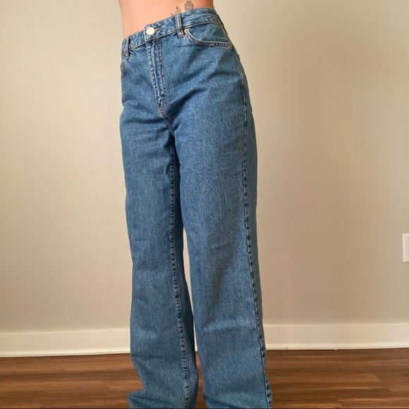 NWOT Garage denim high-waisted wide leg jeans - Picture 4 of 7